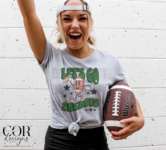 Football Let's Go Jackets Dark Green DTF Transfer