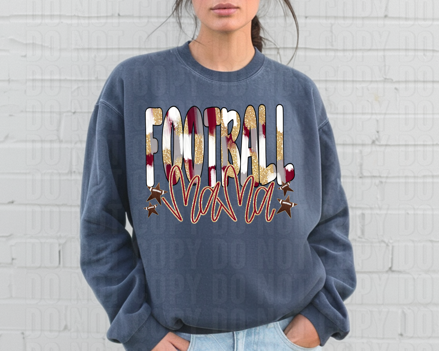 Football Mama Maroon DTF Transfer
