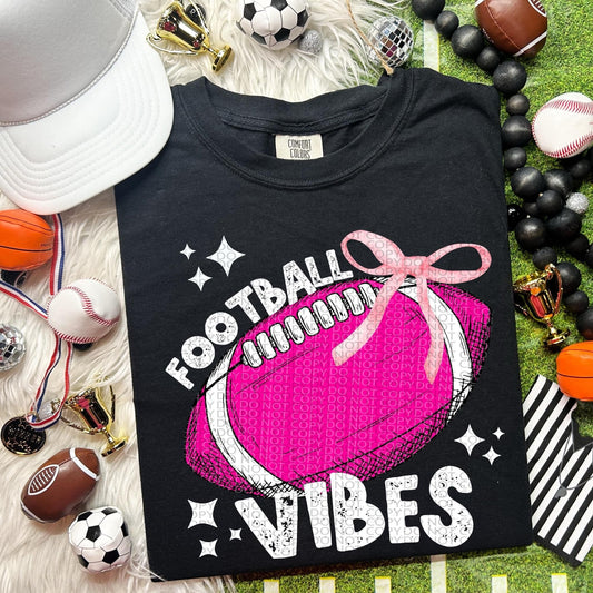 Football Vibes White Font DTF Transfer