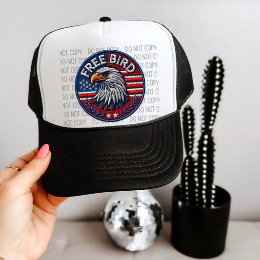 Free Bird Hat Patch DTF Transfer