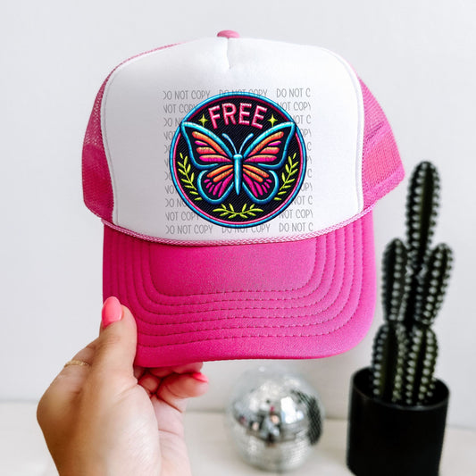 Free Butterfly Hat Patch DTF Transfer