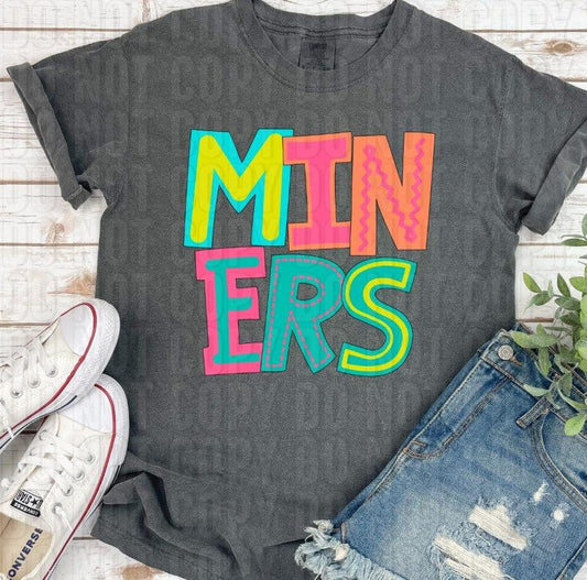 Miners Funky Mascot DTF Transfer