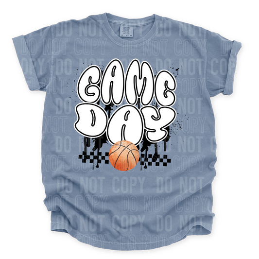 Game Day Basketball Splatter DTF Transfer