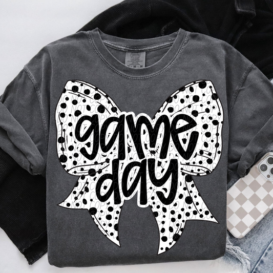 Game Day Dotted Bow DTF Transfer