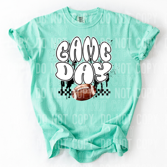 Game Day Football Splatter DTF Transfer