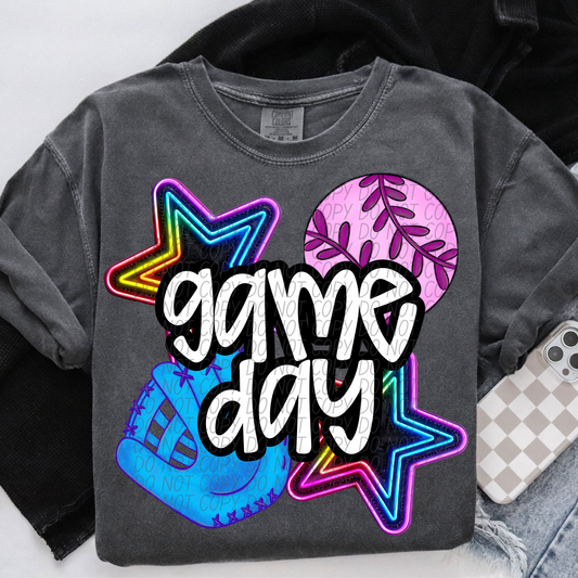 Game Day Softball White DTF Transfer