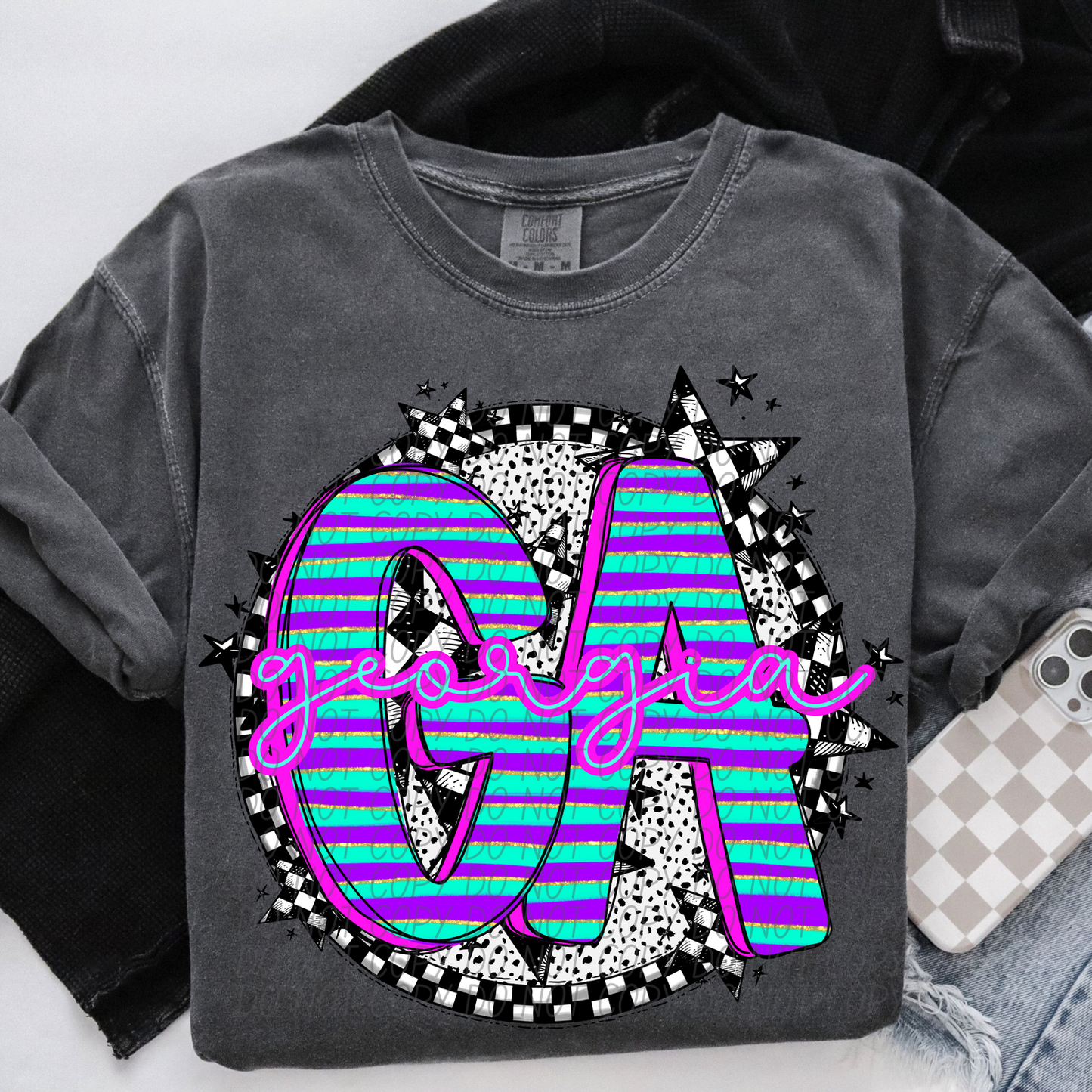Georgia Spring State Stripes DTF Transfer