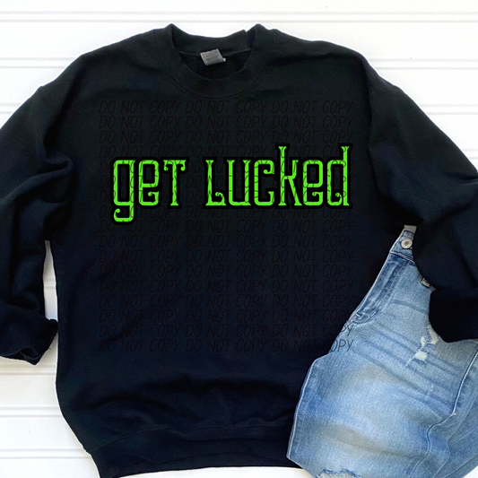 Get Lucked Typeface DTF Transfer