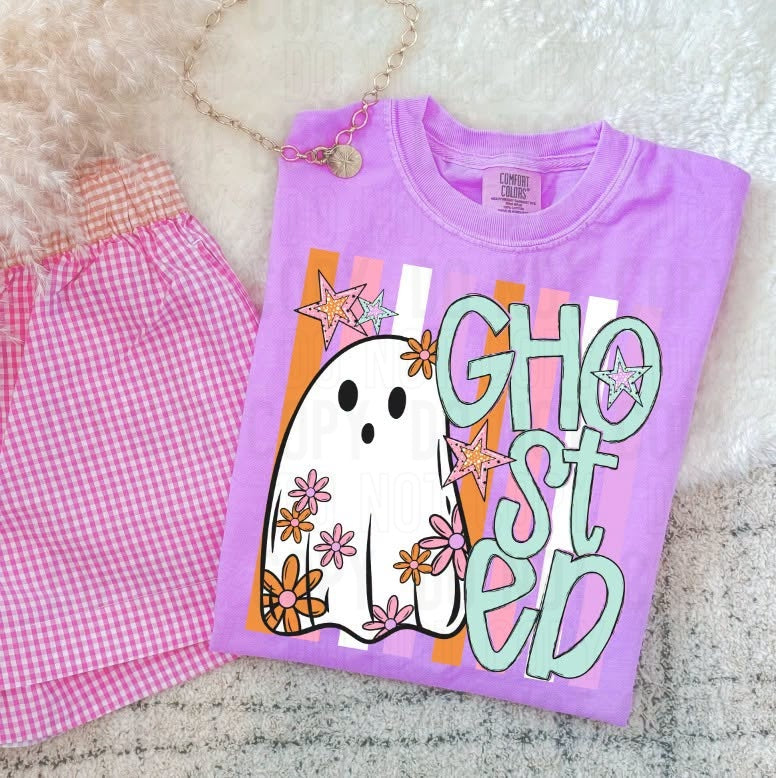Ghosted Floral Stripes DTF Transfer