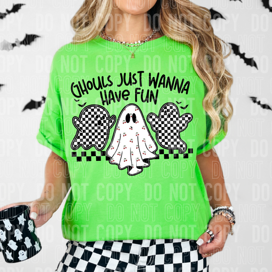 Ghouls Just Wanna Have Fun DTF Transfer