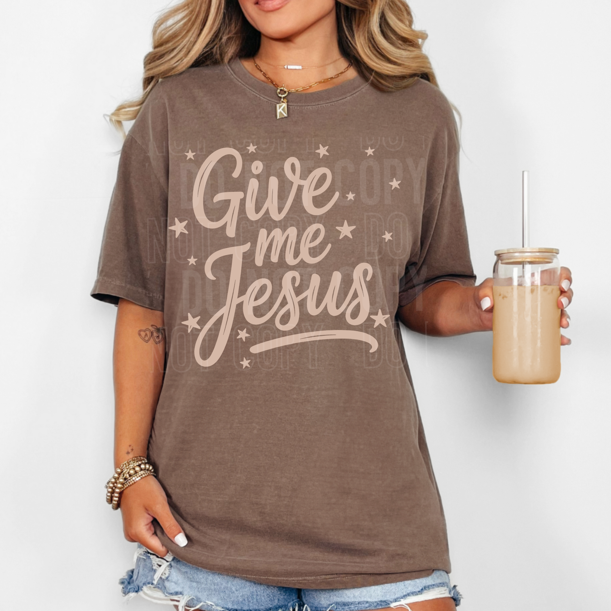 Give Me Jesus Single Color DTF Transfer
