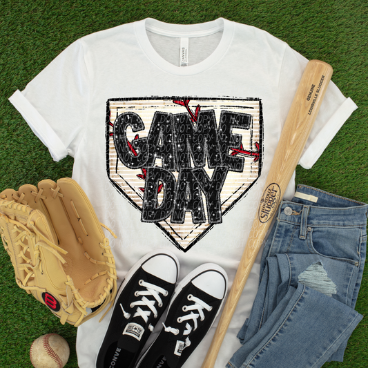 Glitter Baseball Game Day DTF Transfer