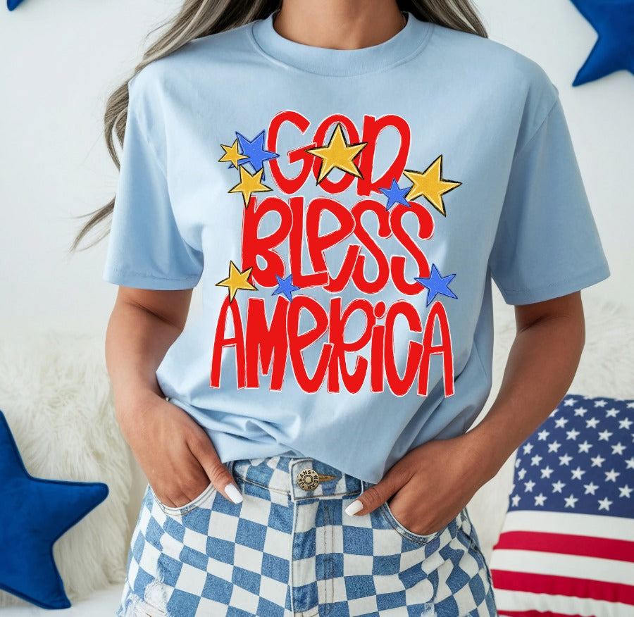 God Bless America DTF Transfer