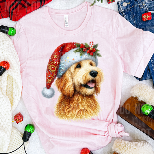 Christmas Golden Doodle DTF Transfer