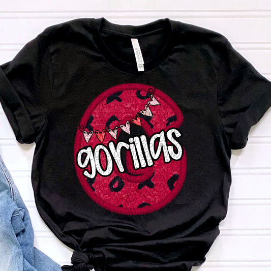 Gorillas Valentine School Spirit DTF Transfer