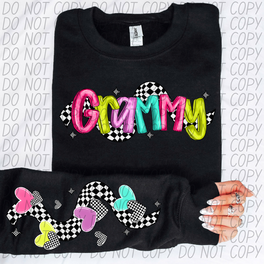 Grammy Bright Checker DTF Transfer