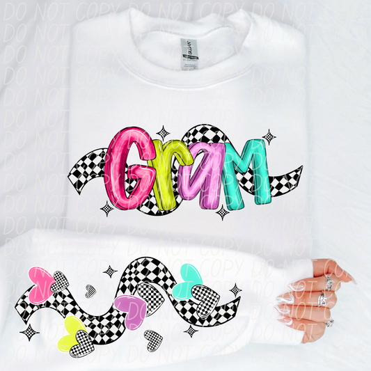 Gram Bright Checker DTF Transfer