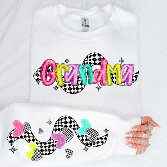 Grandma Bright Checker DTF Transfer
