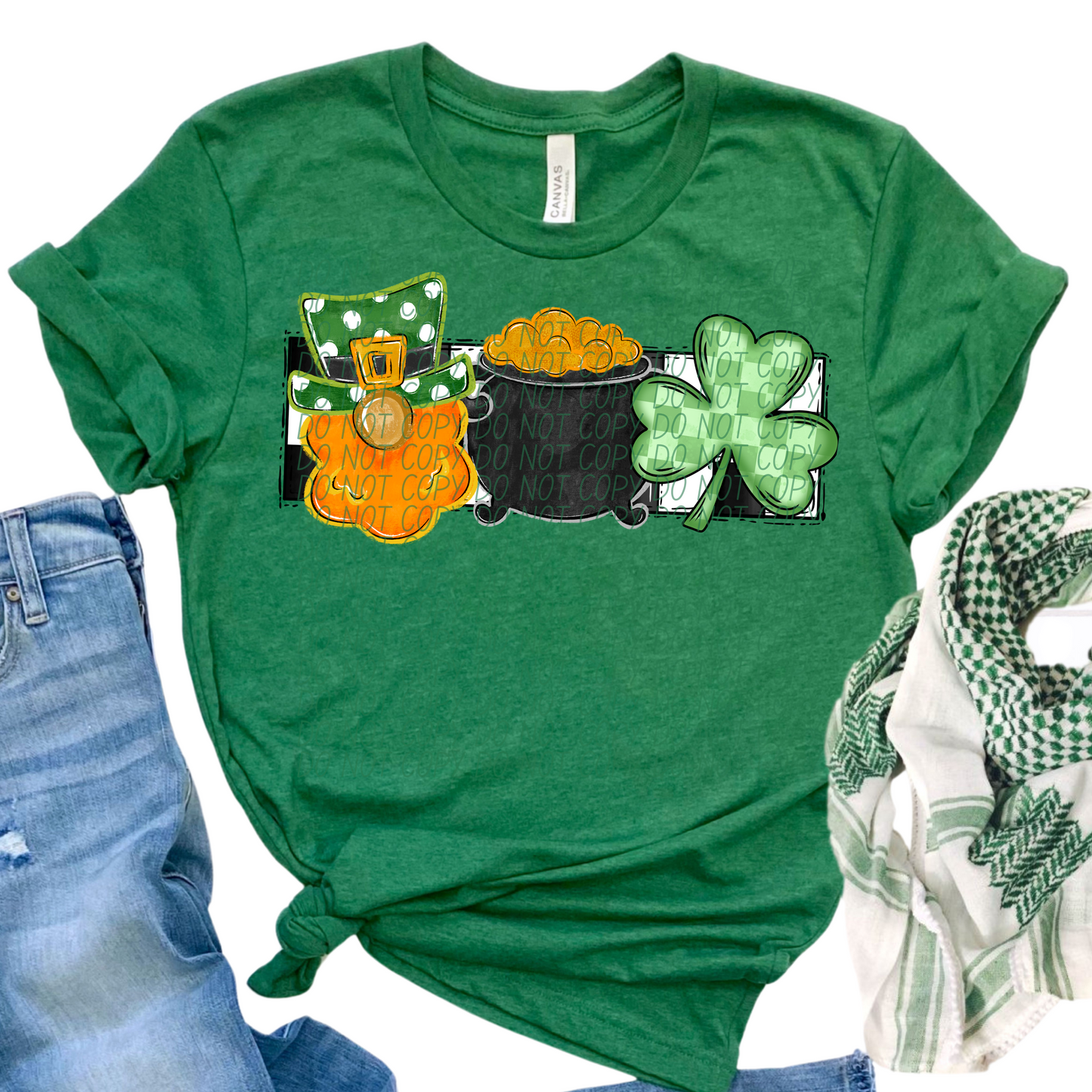 Green St Pat DTF Transfer