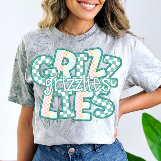 GRIZZLIES CS Checker Mascot DTF Transfer