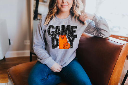 Gameday Basketball Orange Jersey DTF Transfer