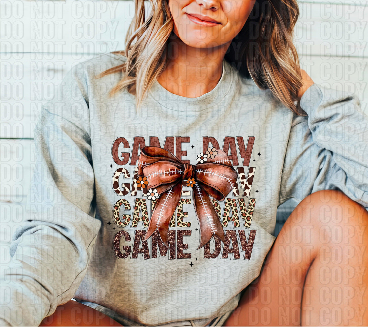 Game Day Football Bow DTF Transfer