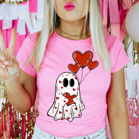 Ghost Valentine Balloons DTF Transfer