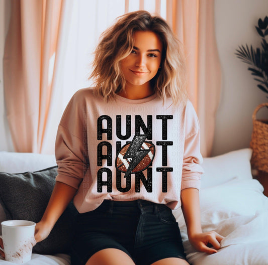 Aunt Football Stack DTF Transfer