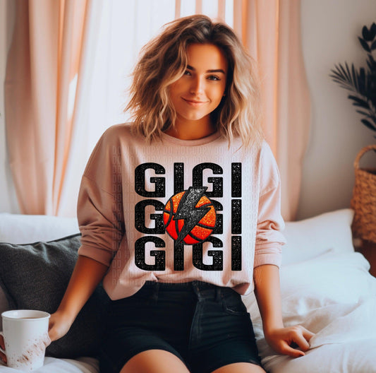 Gigi Basketball Stack DTF Transfer
