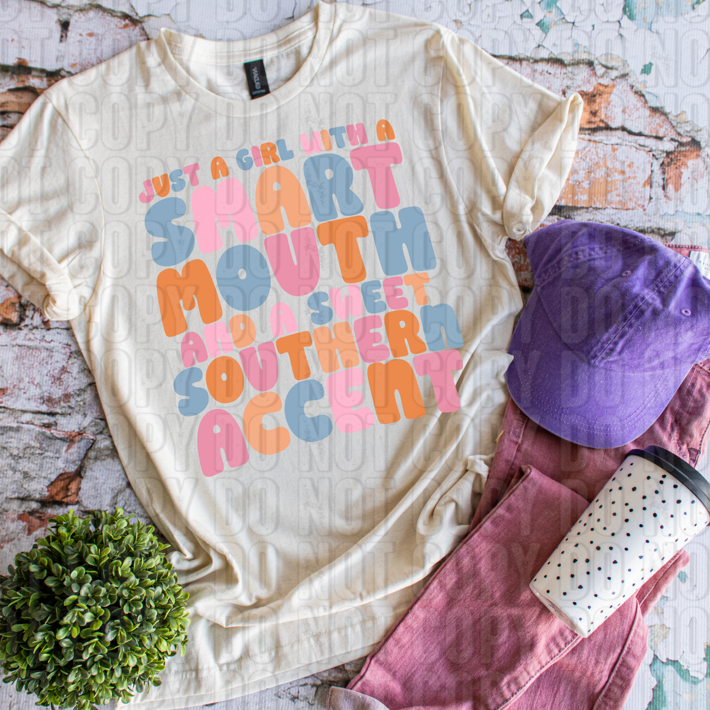 Just A Girl With A Smart Mouth DTF Transfer