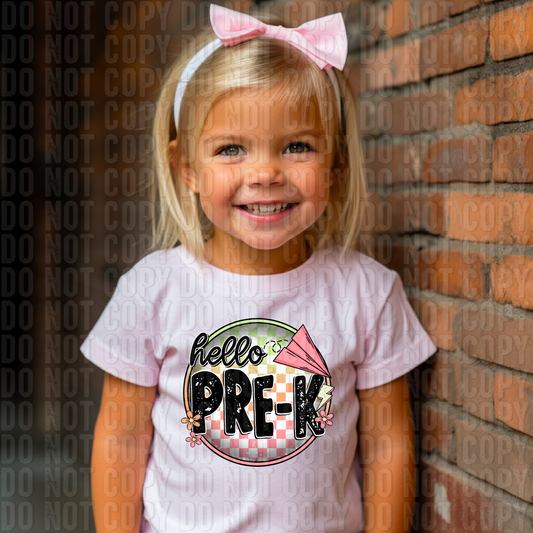 Hello Pre-K Girl DTF Transfer