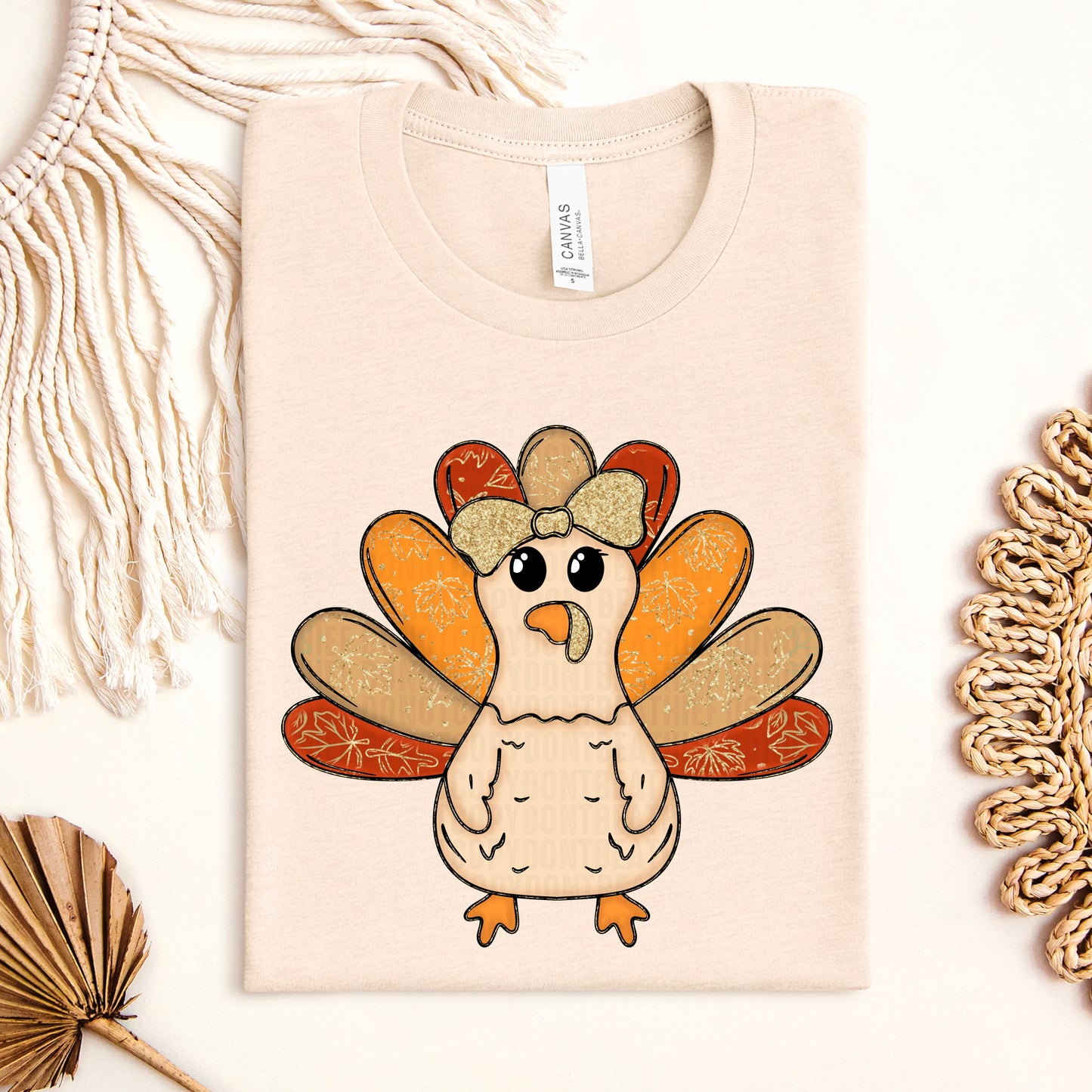 Glitter Turkey DTF Transfer