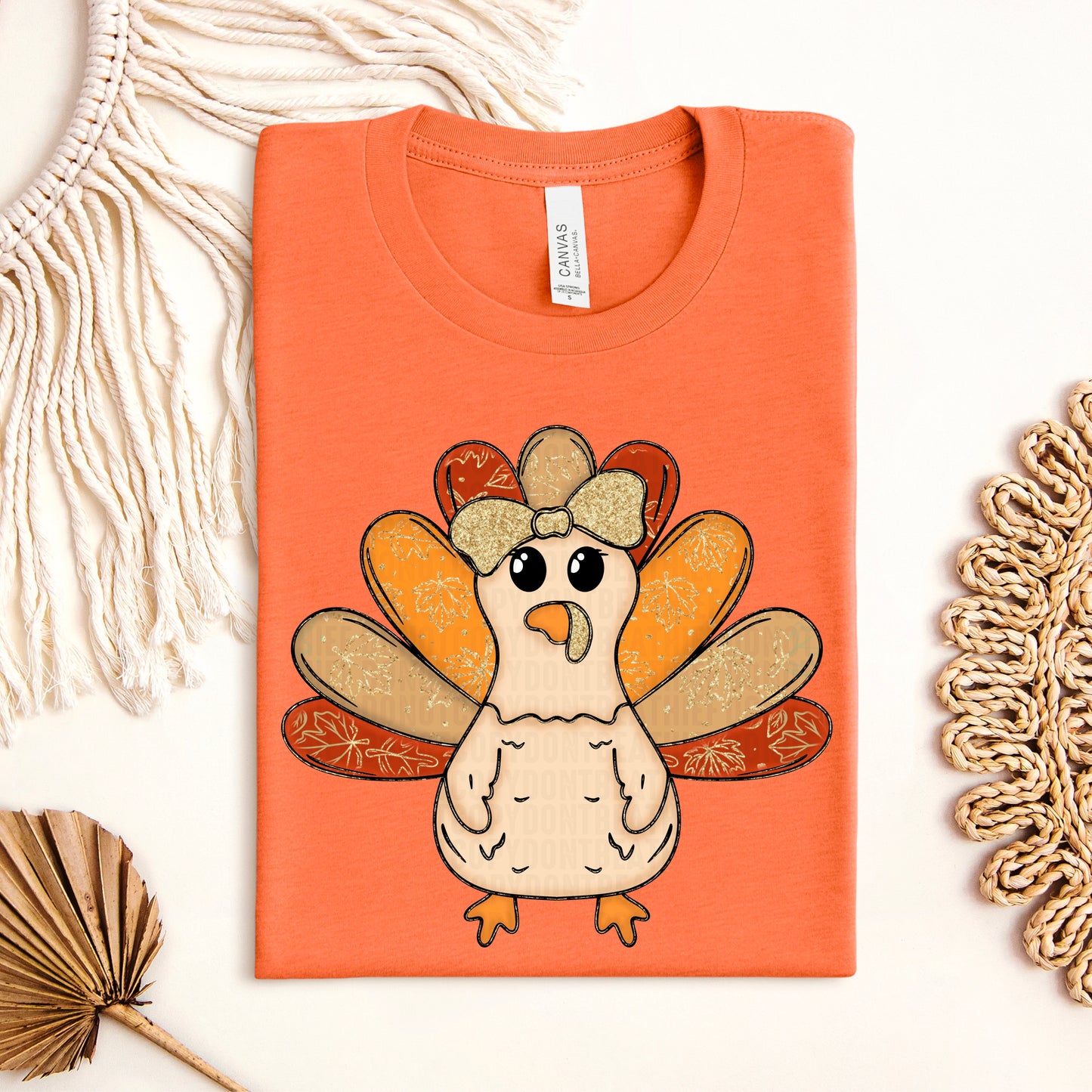 Glitter Turkey DTF Transfer