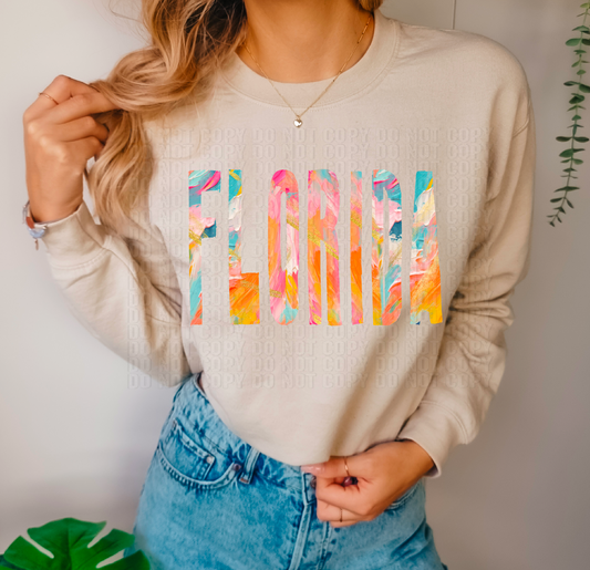 Florida Glitz State DTF Transfer