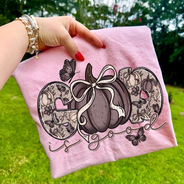 God Is Good Pumpkins & Butterflies DTF Transfer