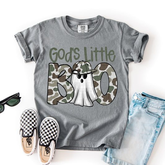 God's Little Boo Camo DTF Transfer