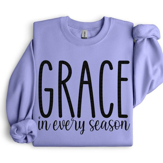 Grace In Every Season Black DTF Transfer