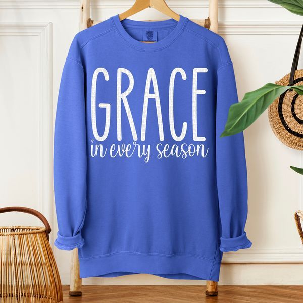 Grace In Every Season White DTF Transfer