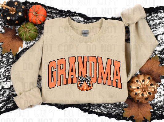 Grandma Pumpkin DTF Transfer