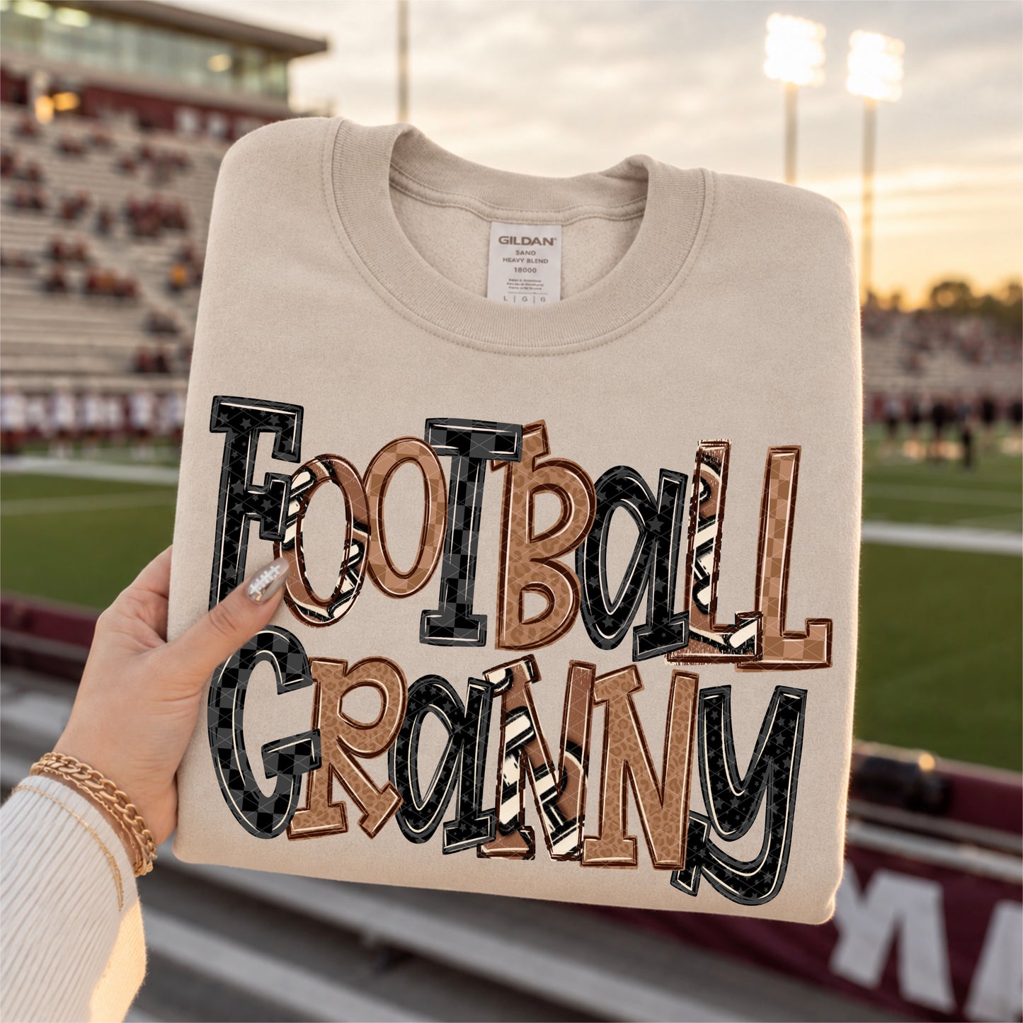 Granny Football Doodle DTF Transfer