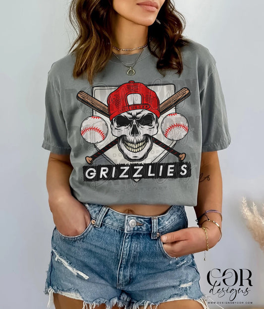 Grizzlies Red DTF Transfer