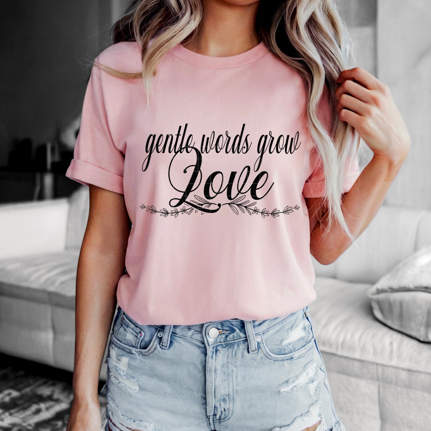 Gentle Words Grow Love DTF Transfer