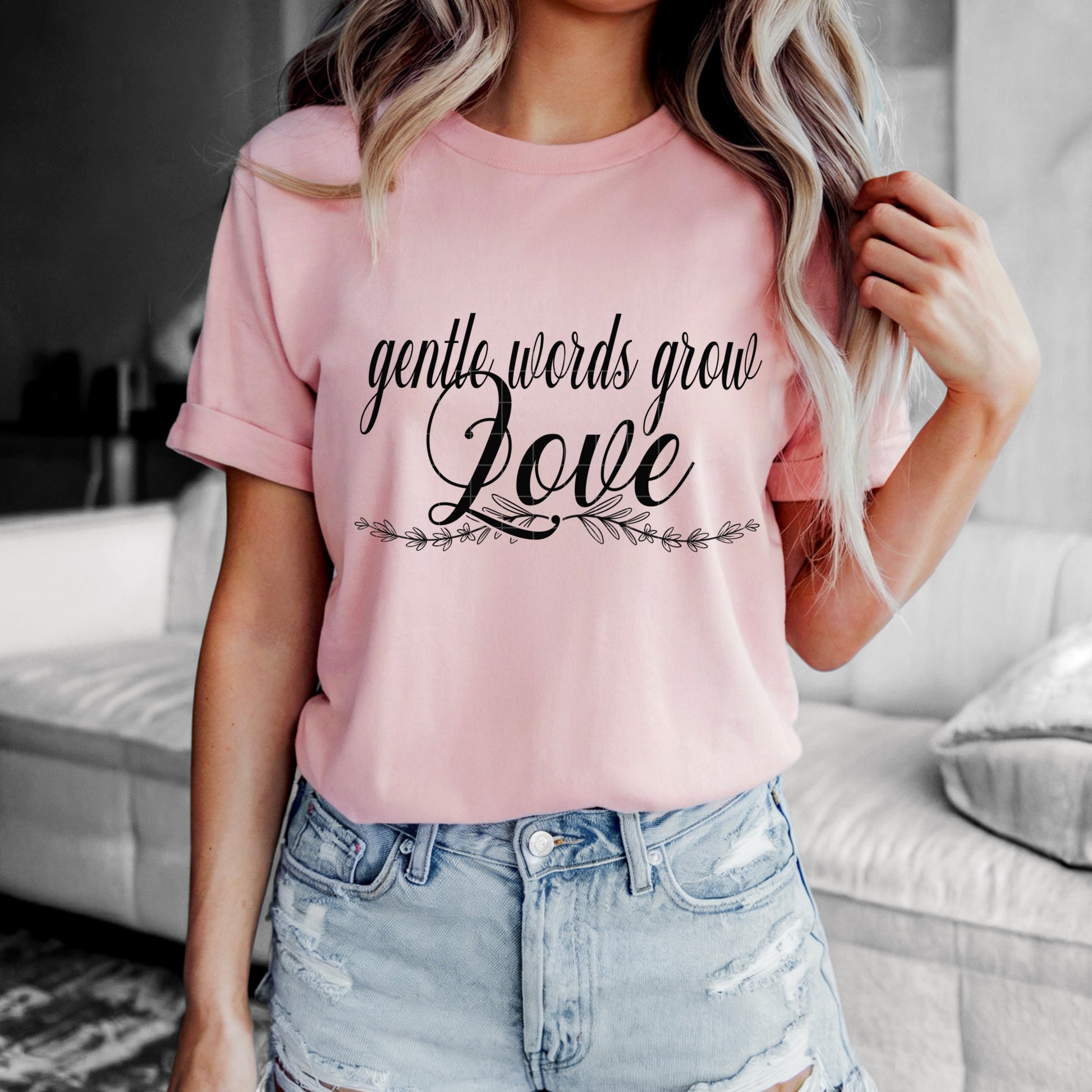 Gentle Words Grow Love DTF Transfer