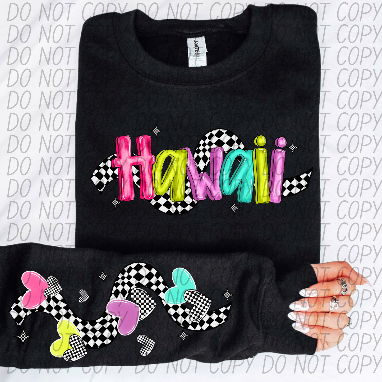 Hawaii Bright Checker State DTF Transfer
