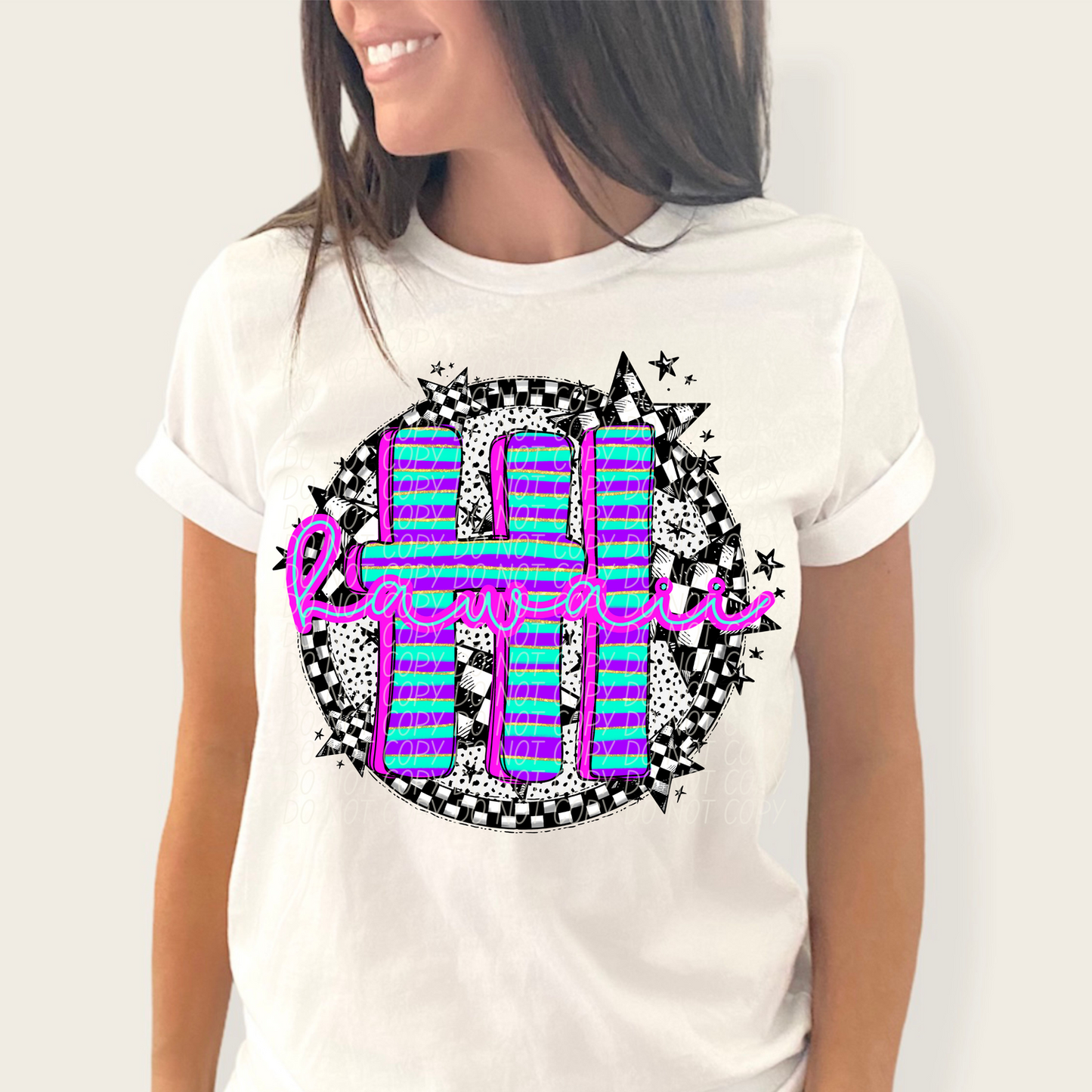 Hawaii Spring State Stripes DTF Transfer