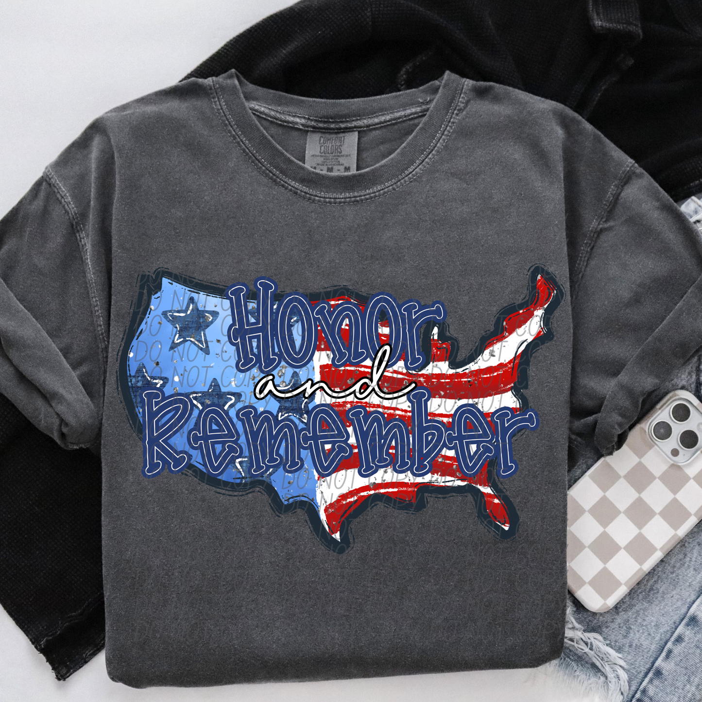 Honor And Remember America DTF Transfer