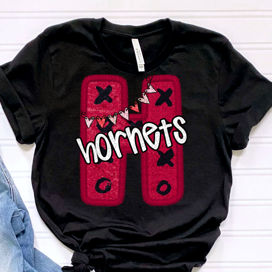 Hornets Valentine School Spirit DTF Transfer