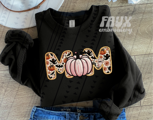 Halloween Mom Faux Embroidery DTF Transfer