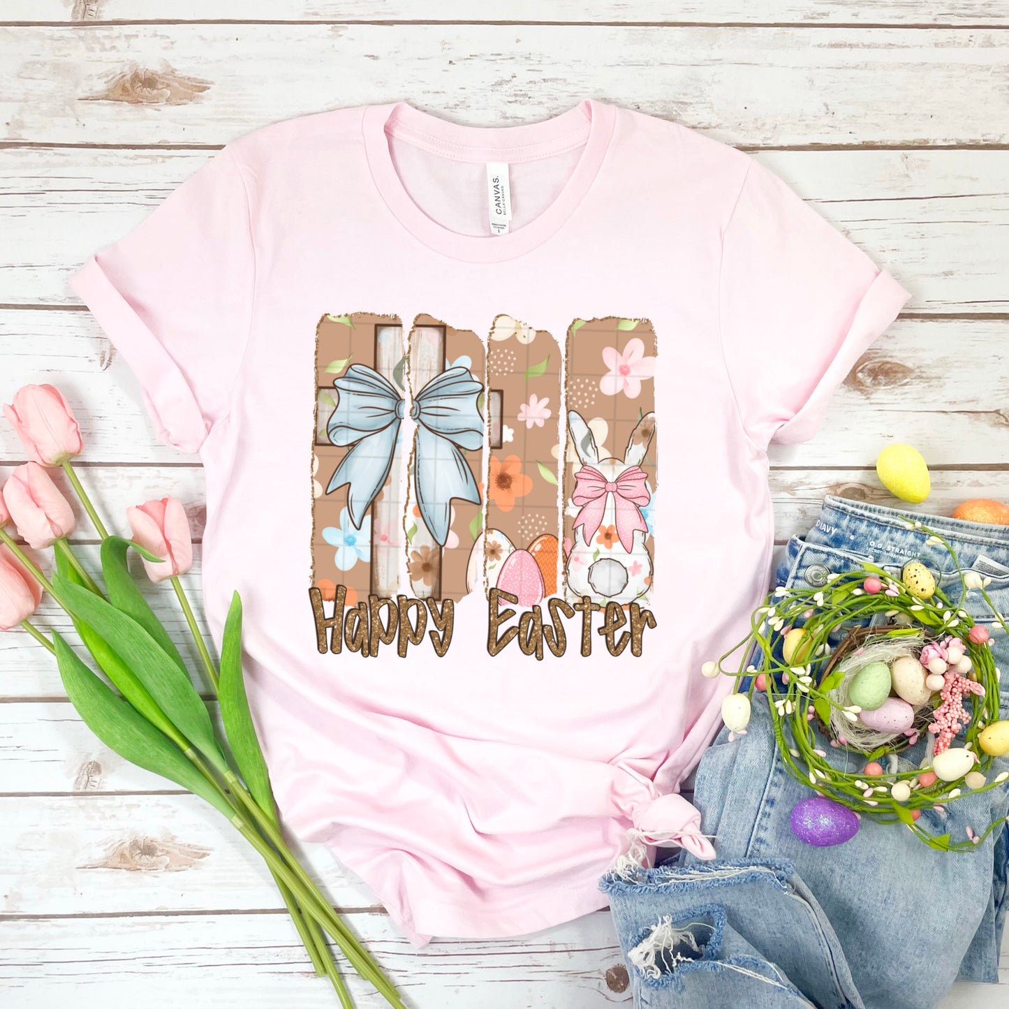 Happy Easter Brushstroke DTF Transfer