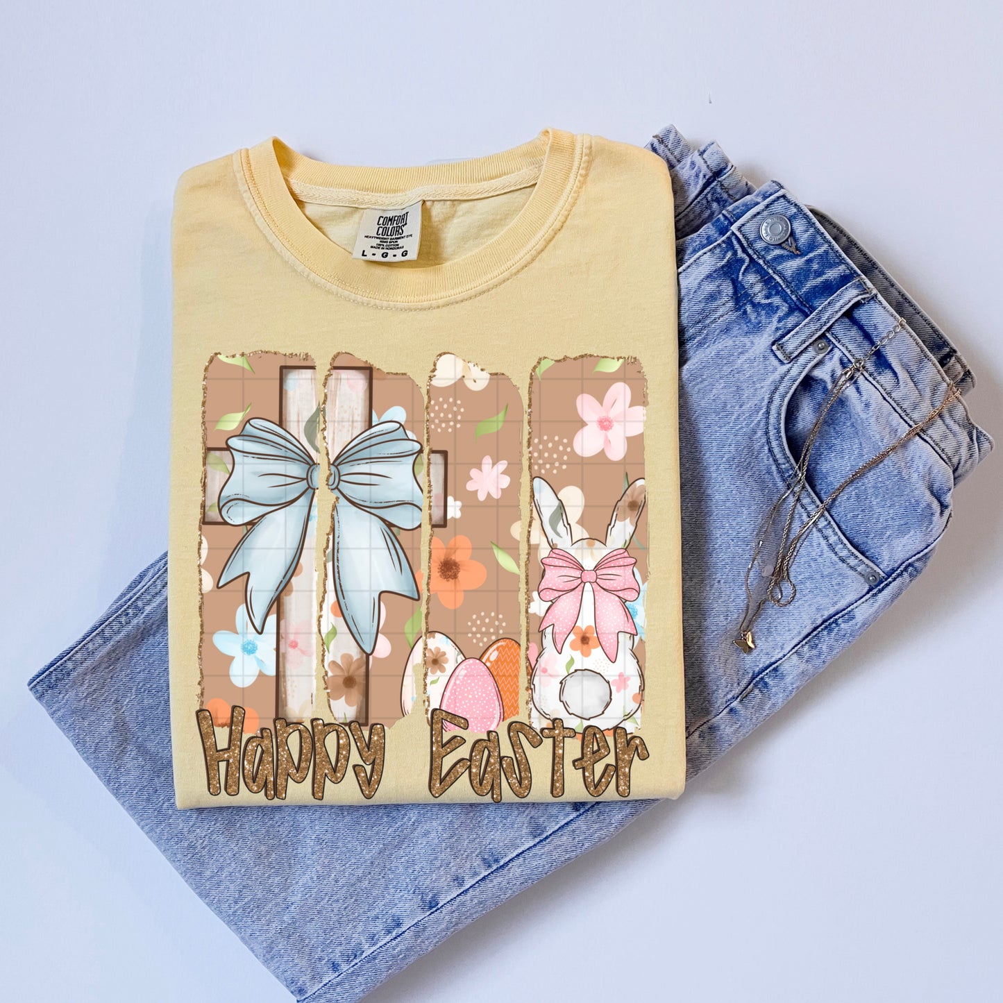 Happy Easter Brushstroke DTF Transfer